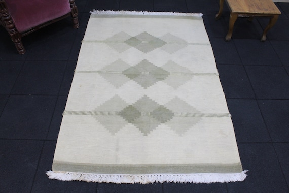 Boho Area Rug, 4x6 Kilim Rug, Vintage Area Rug, Turkish Rug, Handwoven Wool Rug, Large Floor Rug, Authentic Rug, Rug for Living Room