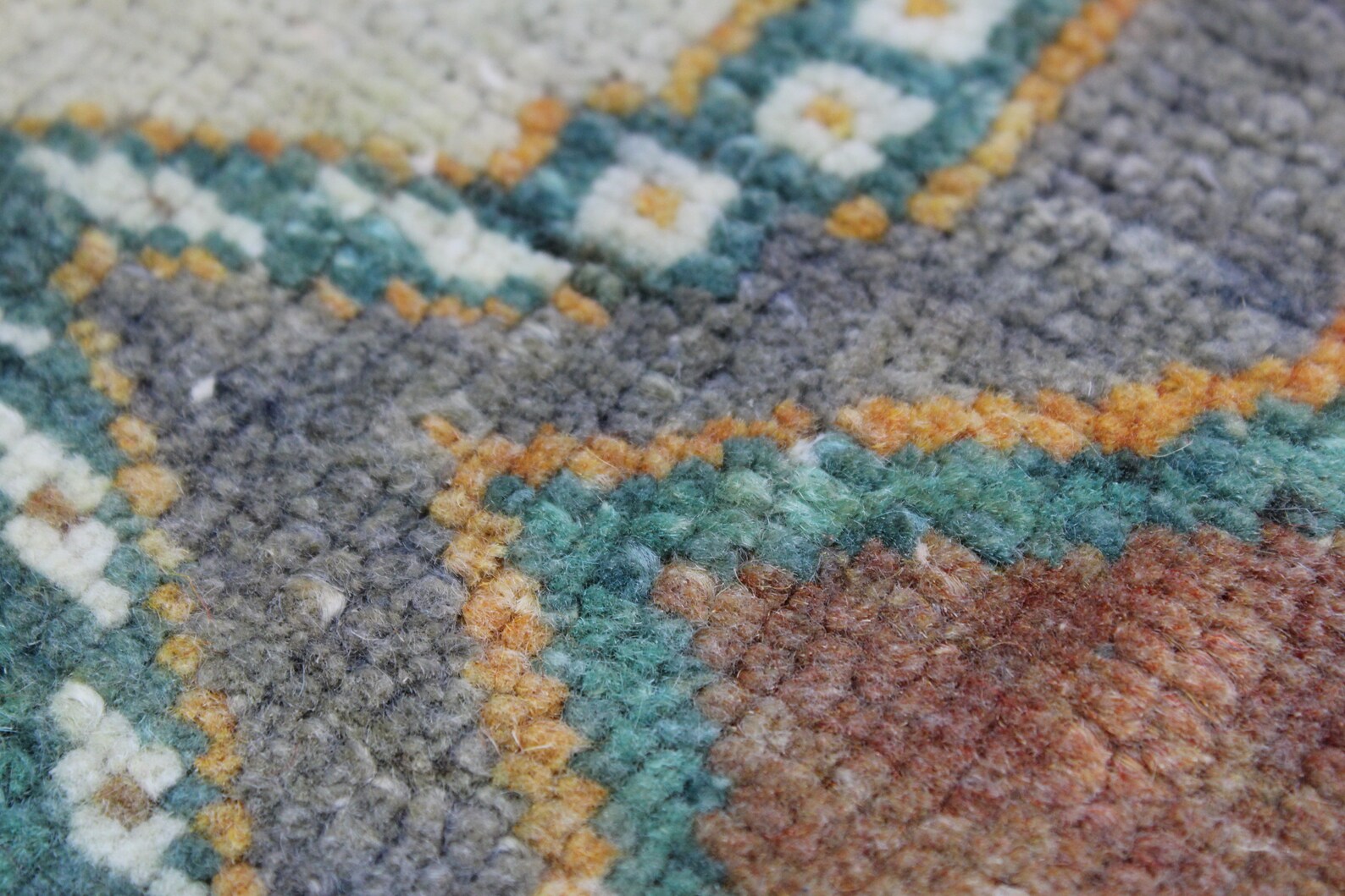 Turkish Rug, Small Rug, 1.6x3.1 Feet, Gray Rug, Brown Rug, Vintage Wool ...