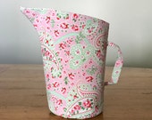 Floral Paisley Fabric Decorative Jug Vase
