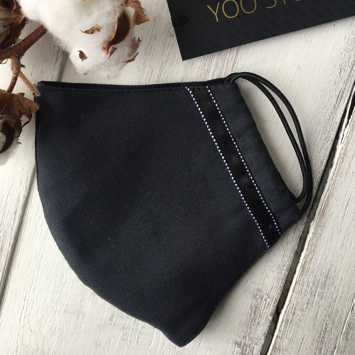 Fabric face mask washable and reusable face mask with elastic Etsy