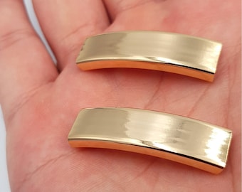 10 pcs. Gold Colored Tube, Non Tarnish, Bracelet , Bracelet Supplies 11x4 mm Outer Diameter