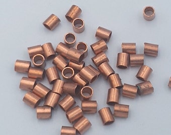 50 Stück.Roh Kupferrohr, 4mm Rohr, 4x5mm Kupferrohr, Schmuck Zubehör