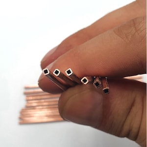 10 piezas de tubo de cobre crudo cuadrado, tubo largo, tubo de cobre (si nos envía un mensaje, podemos ajustar el producto a la longitud que desee). 2 x 100 mm