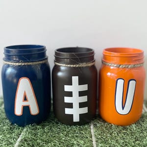 Auburn Tigers tailgate set for football party decor for man cave college football tailgate idea team color football party food table decor