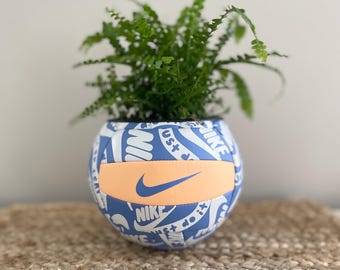 Volleyball room decoration volleyball planter for girl room volleyball gift for coach home decor planter gift for sport lover