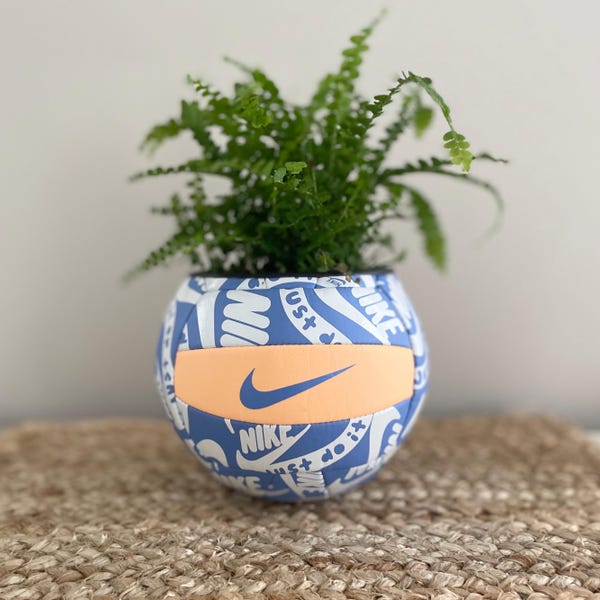 Volleyball room decoration volleyball planter for girl room volleyball gift for coach home decor planter gift for sport lover