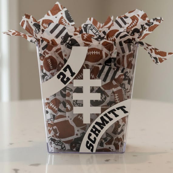 Football gift basket for football player gift for football coach customized present football team idea senior gift idea college football