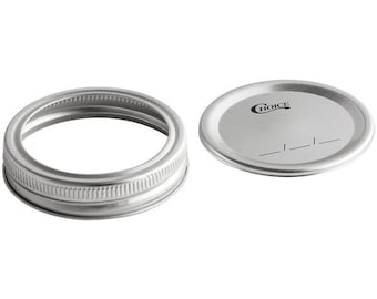 Einmachdeckel für Einmachglas mit normalem Munddeckel und Ring für Einmachglas mit 12 Einmachgläsern