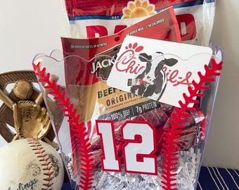 Gift for baseball team gift basket for sport banquet gift for baseball coach personalized gift basket holiday present for sport lover
