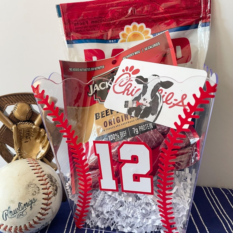 Gift for baseball team gift basket for sport banquet gift for baseball coach personalized gift basket holiday present for sport lover
