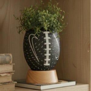 Football planter decor for boy bedroom sport decor football room design for game room man cave idea teen boy bedroom football decor
