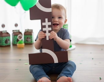 Large number birthday party decor for first birthday photo shoot prop hole in one year old party first year down rookie year cake table