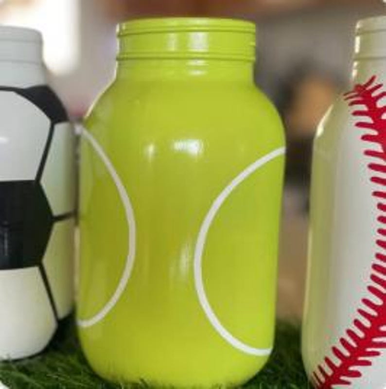 Sports baby shower decoration sport theme boy baby shower centerpiece for #1 draft pick MVP baby sprinkle for boy gender reveal party idea Tennis