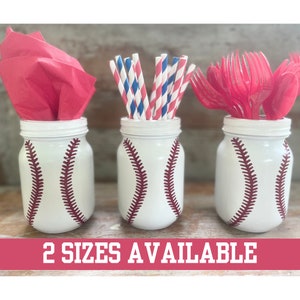 Baseball party centerpiece mason jar baseball theme party rookie of the year first party decor for baseball birthday for boy 1st birthday