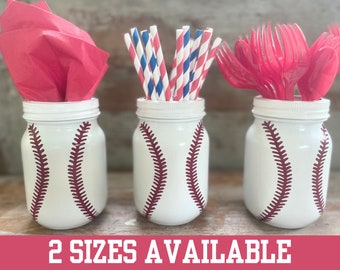 Baseball party centerpiece mason jar baseball theme party rookie of the year first party decor for baseball birthday for boy 1st birthday