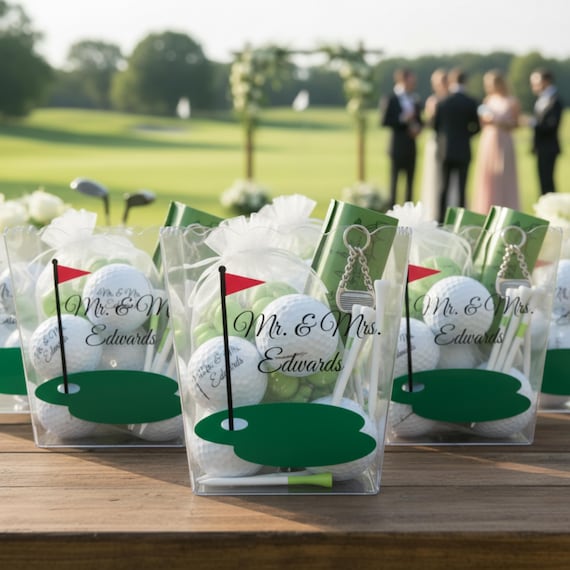 Golf wedding favor basket for golf theme wedding idea unique wedding guest idea for golf wedding shower favor groomsmen bachelor party gift