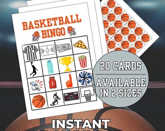 Kid bingo printable game madness party digital download kid activity page printable game for kid basketball bingo game day fun activity