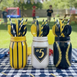 Banaan feestartikelen voor verjaardagsfeestje decor blauw en geel honkbal themafeest voor 5e verjaardag decor idee voor jongen baseball lover party