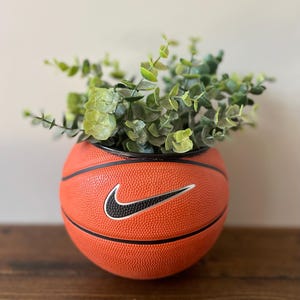 Basketball planter decor for boy bedroom for girl bedroom basketball gift for coach home decor planter mini basketball gift for sport lover