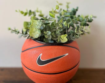 Basketball planter decor for boy bedroom for girl bedroom basketball gift for coach home decor planter mini basketball gift for sport lover