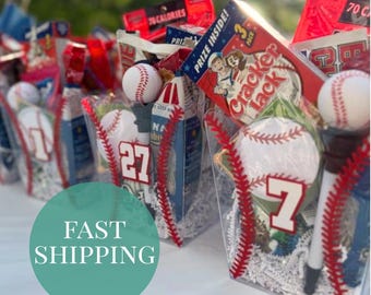 Baseball party favor gift basket custom baseball gift for team banquet end of season gift idea for little league teeball team the sandlot