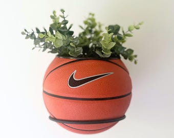 Kid room mini Basketball flower pot planter for bedroom decor game room idea for sport room for kid basketball plant pot for shelf decor
