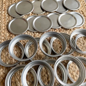 Mason jar lids for canning lid set regular mouth lids and rings for jar brand new set of 12 mason jar lids