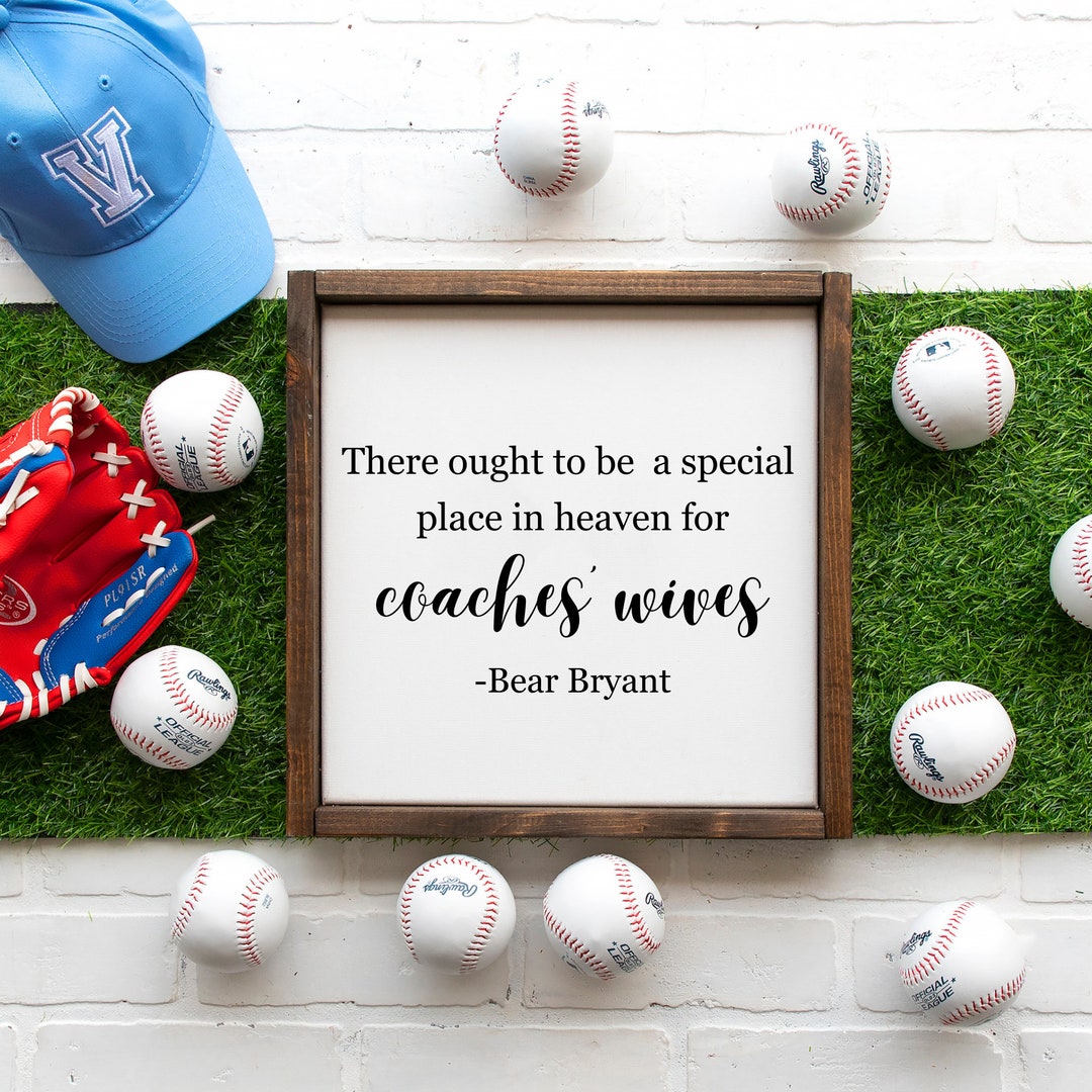 Coach Wife Gift for Her Sign for Coach Anniversary Gift Baseball Wife