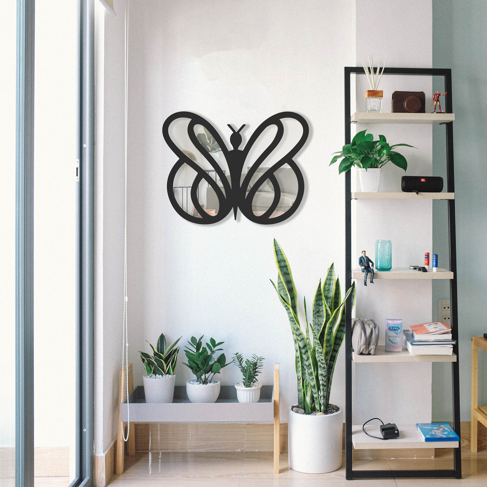 BUTTERFLY Mirror Wall Decor Metal Decor Wall Art Wall Etsy