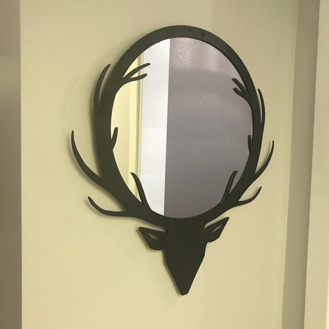 DEER Mirror Wall Decor Metal Decor Wall Art Wall Decor - Etsy