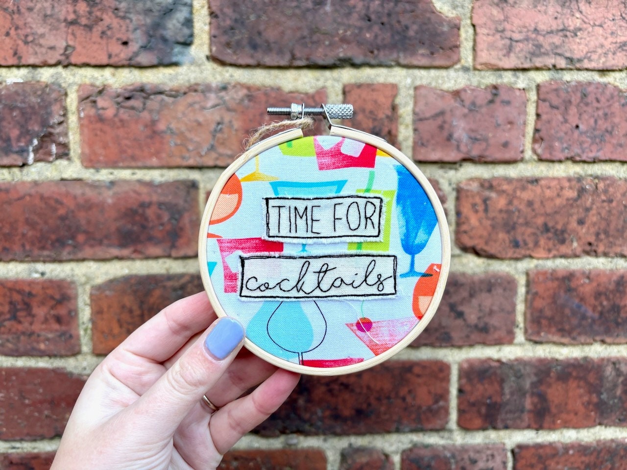 Time for Cocktails Quote Cocktail Wall Hanging Cocktail Bar Sign