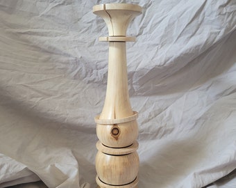 Silver Maple Candle Pillar with Captive Ring