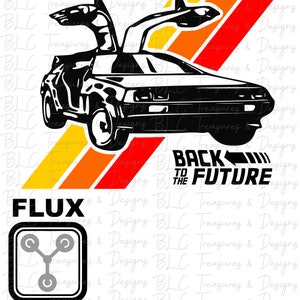Back to The Future Soft Neon DeLorean Car Men's T Shirt 80s Movie Merch  McFly