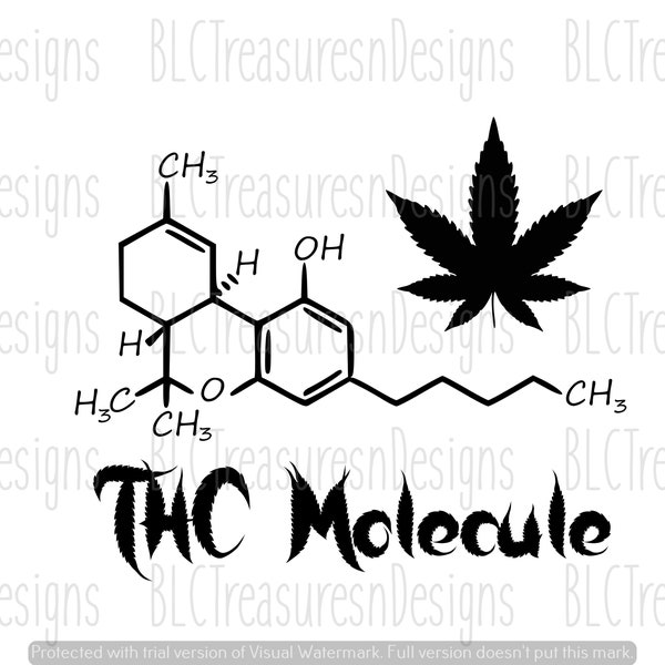 THC molecule SVG