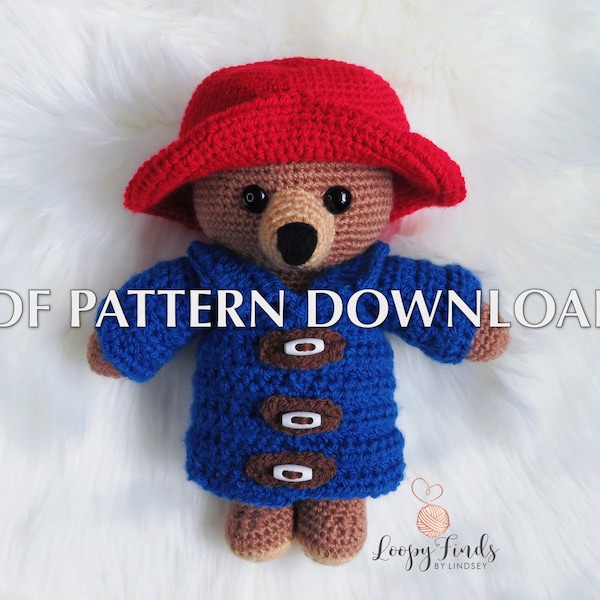 Paddington Bear Crochet Pattern Amigurumi