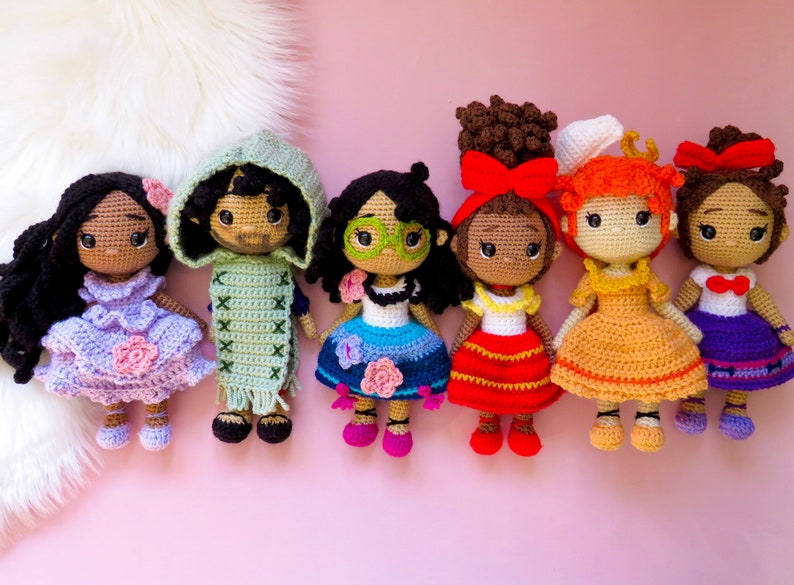 Mirabel, Luisa, Isabela, Dolores, Pepa, Camilo, Antonio and/ Bruno Madrigal Encanto Crochet Princess Doll 