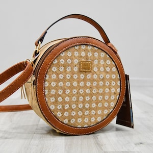 Sac rond à bandoulière en liège pour femme, sac à main artisanal fait à la main idée cadeau pour végan, petit sac en liège original