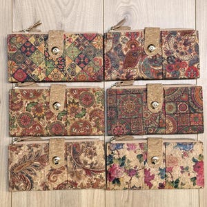 Portefeuille en liège pour femme original et fonctionnel, idée cadeau vegan 6 motifs différents !