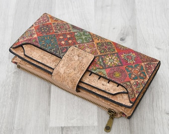 Cork wallet for women, original gift idea for vegan, Spanish craft cork
