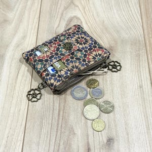 コルクモザイクゼリージュ財布 |ハンドメイドビーガンウォレット |持続可能で倫理的なファッション - ビーガンに最適なギフト