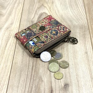 Porte-monnaie spacieux en liège pour femme Porte-carte écologique : léger et résistant, belle idée cadeau pour vegan ou écolo