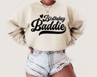 Birthday Baddie SVG: Queen Squad Cut File (PNG, DXF)