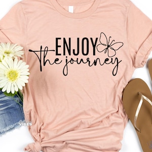 Geniet van de reis SVG, reizen svg, vakantie svg, reis png, reiscadeau svg, minimalistisch, cadeau voor haar svg, inspirerende svg, png, dxf-bestand