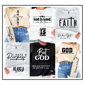 Christian Sleeve SVG Bundle, religiöse Vorderseite Rückseite svg Bundle, Gott svg png, Bibel-Vers-Shirt svg png, dxf, cut Files