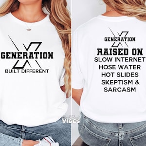 Gen X generatie voorkant achterkant SVG PNG DXF-bestand