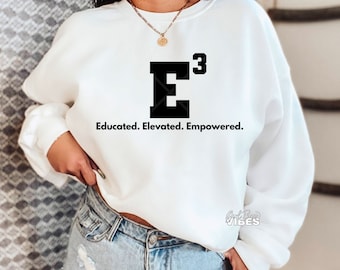 Educated Elevated Empowered SVG, Women Empowerment, Strong Woman svg, png, dxf, cut file