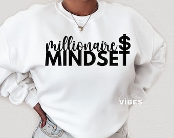 Millionaire Mindset SVG, Grind, Hustle SVG, Hustler, Entrepreneur svg, png, dxf, fichier coupé