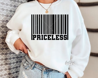 Priceless SVG, bar Code svg, Trendy png, dxf, cut file