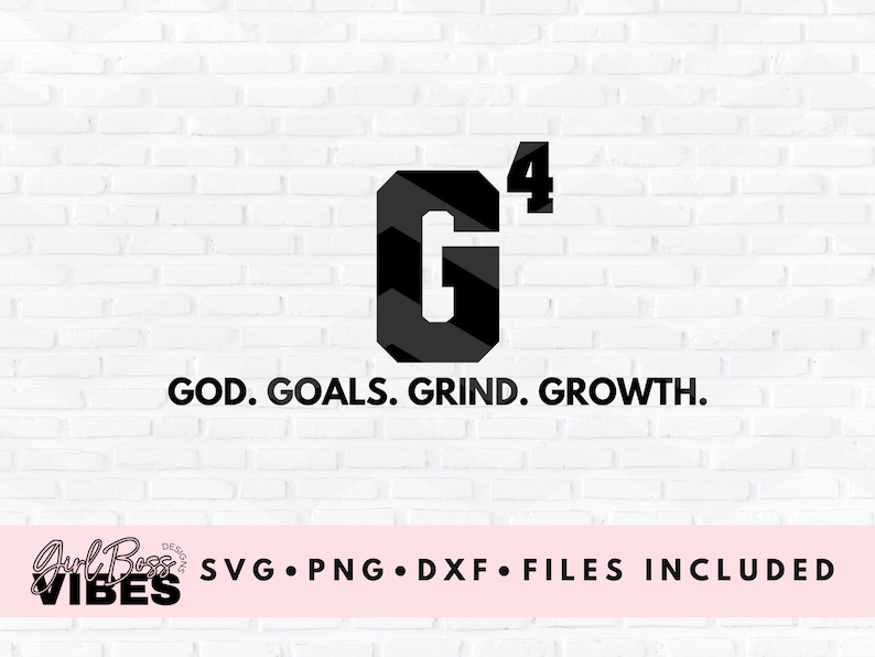 God Goals Grind Growth SVG, Small Business, Christian svg, Scripture, Religious svg, png, dxf, cut file image 2