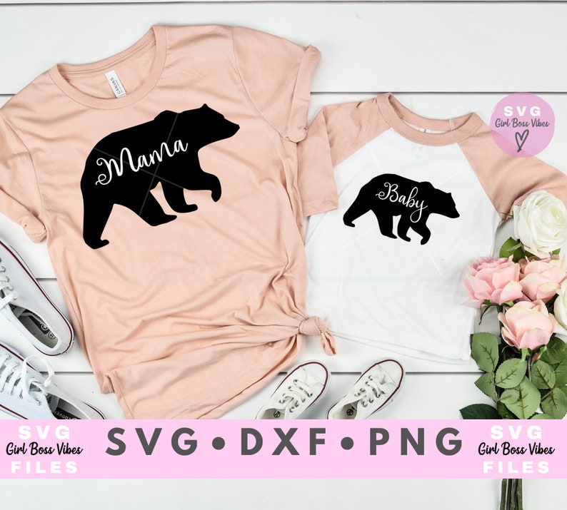 Mama Bear and Baby Bear SVG Mommy and Me Car Decal SVGclip ...